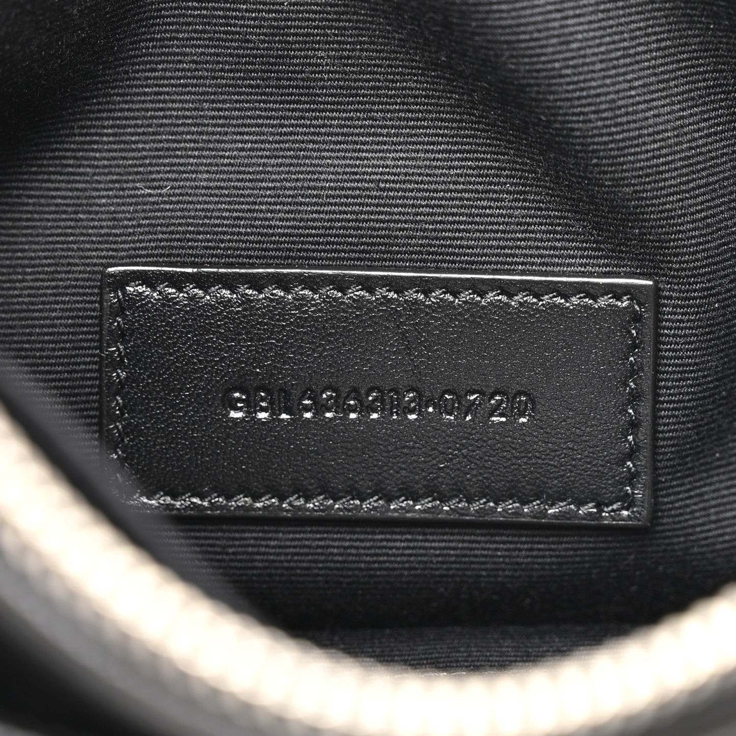 Grain De Poudre Chevron Monogram Large Bill Pouch Black