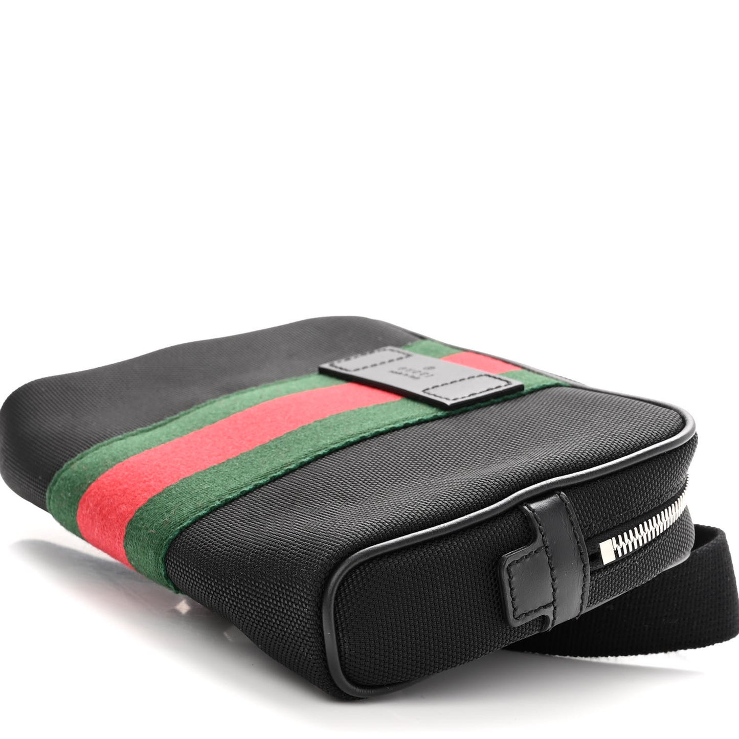 Canvas Web Slim Belt Bag Black