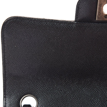 Chanel Iridescent Caviar Chevron Quilted Mini Rectangular Flap Black 8 of 14
