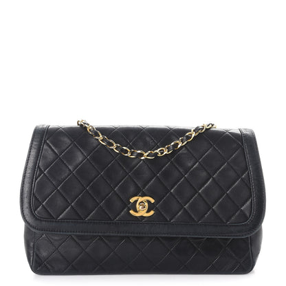 Chanel Lambskin Quilted Medium Single Flap Black 1 of 15