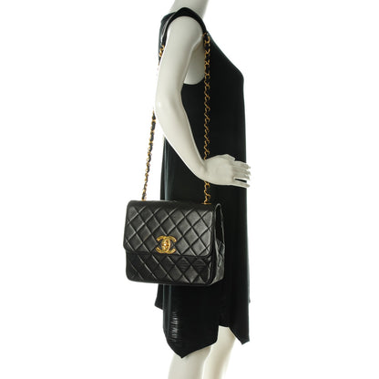 Chanel Lambskin Quilted Shoulder Flap Black 2 of 8