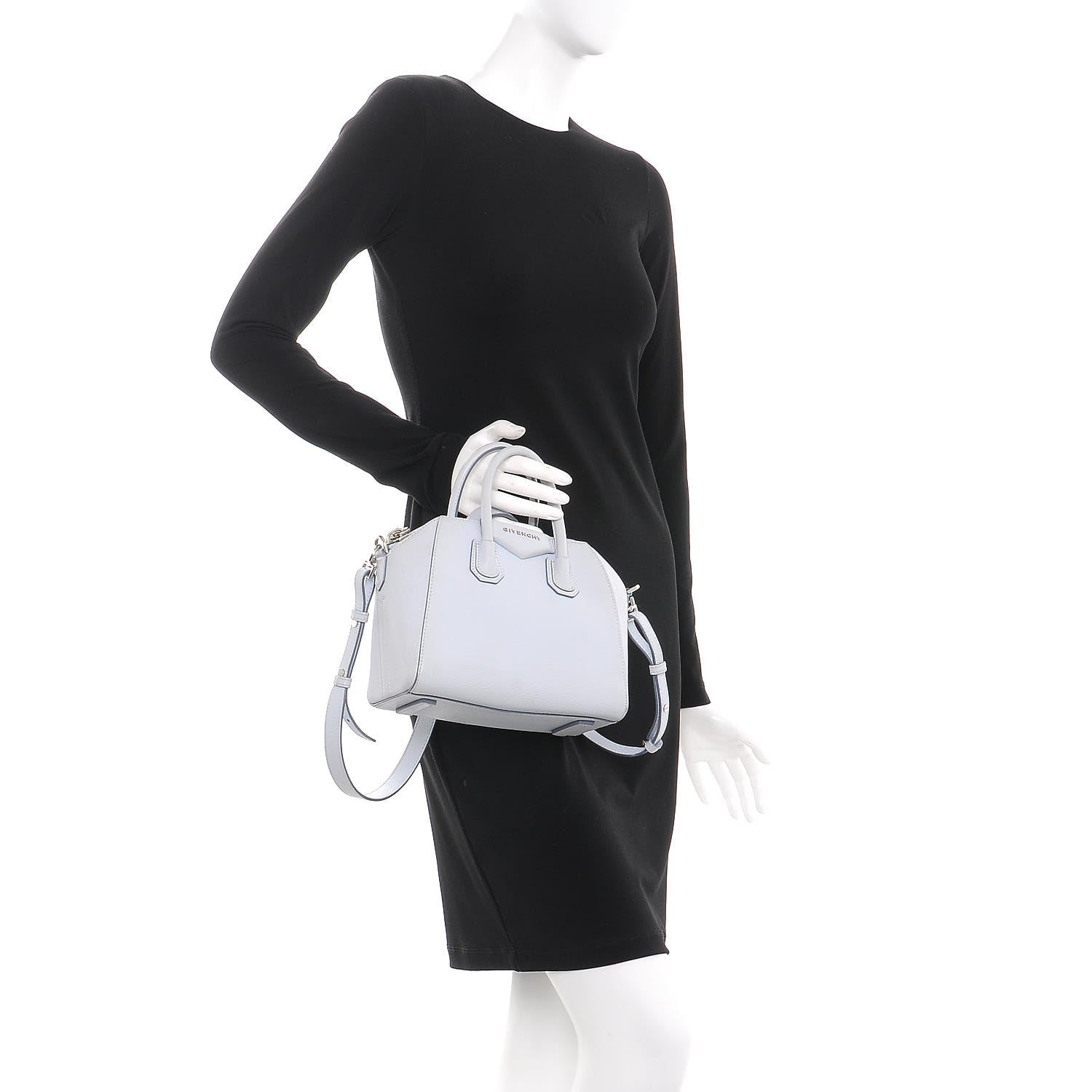Givenchy Sugar Goatskin Mini Antigona Light Blue 3 of 16