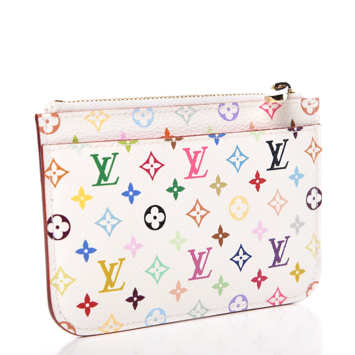 Monogram Multicolor Key Pouch White Litchi