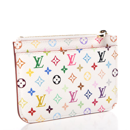 Louis Vuitton Monogram Multicolor Key Pouch White Litchi 3 of 8