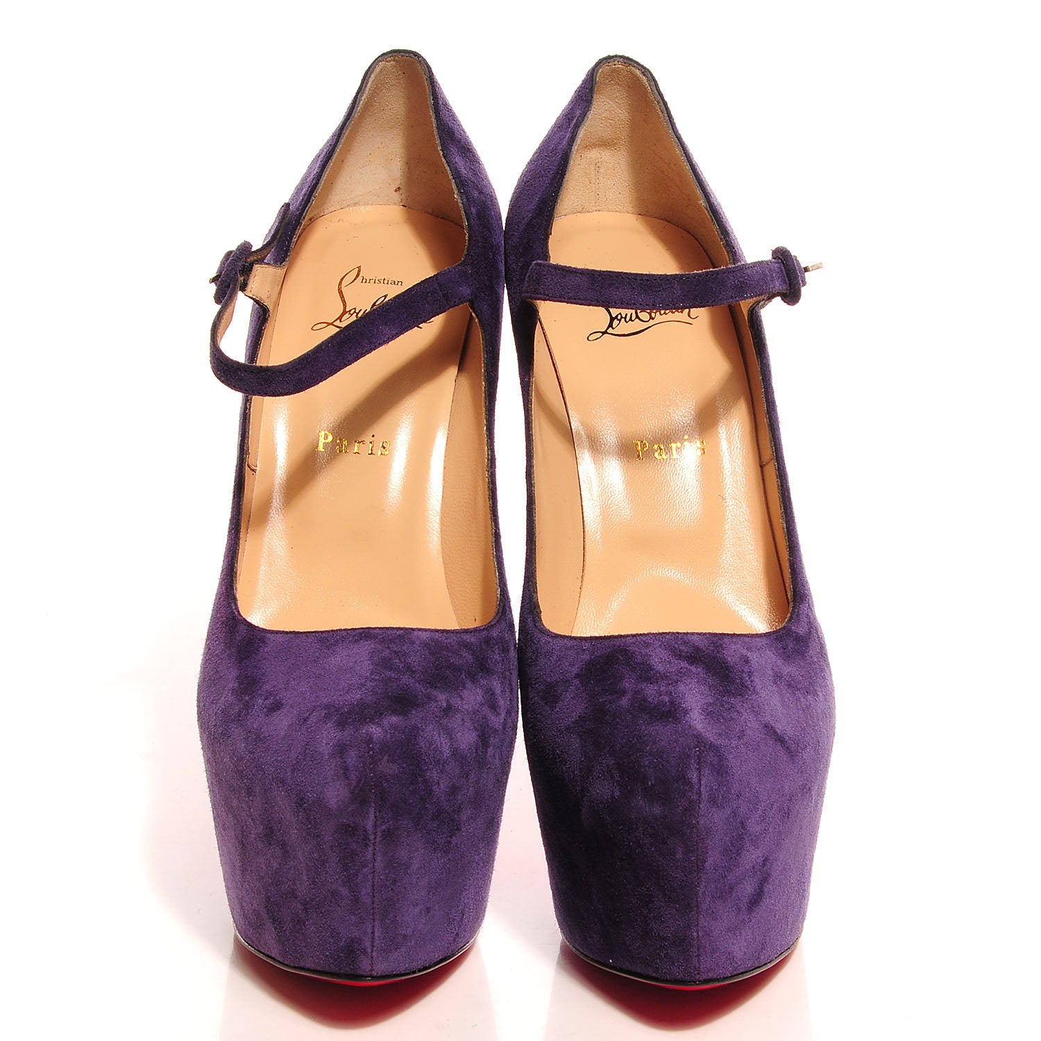 Christian Louboutin Suede Lady Daf 160 Pumps 40.5 Violet 2 of 7