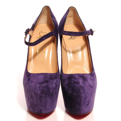 Christian Louboutin Suede Lady Daf 160 Pumps 40.5 Violet 2 of 7
