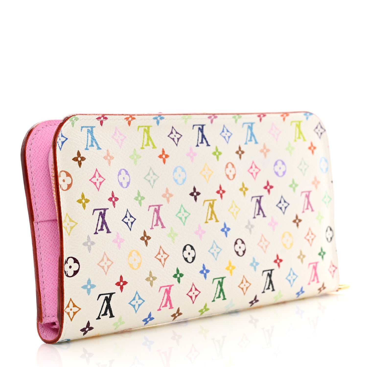 Louis Vuitton Monogram Multicolor Insolite Wallet White Litchi 4 of 8