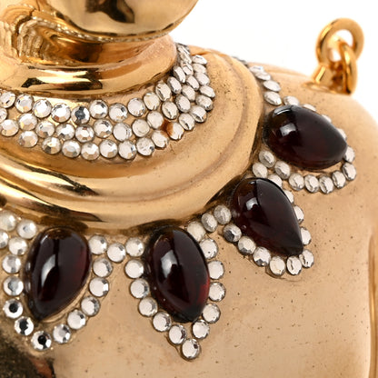 Judith Leiber Crystal Ruby Buddha Minaudiere Clutch Gold 14 of 15