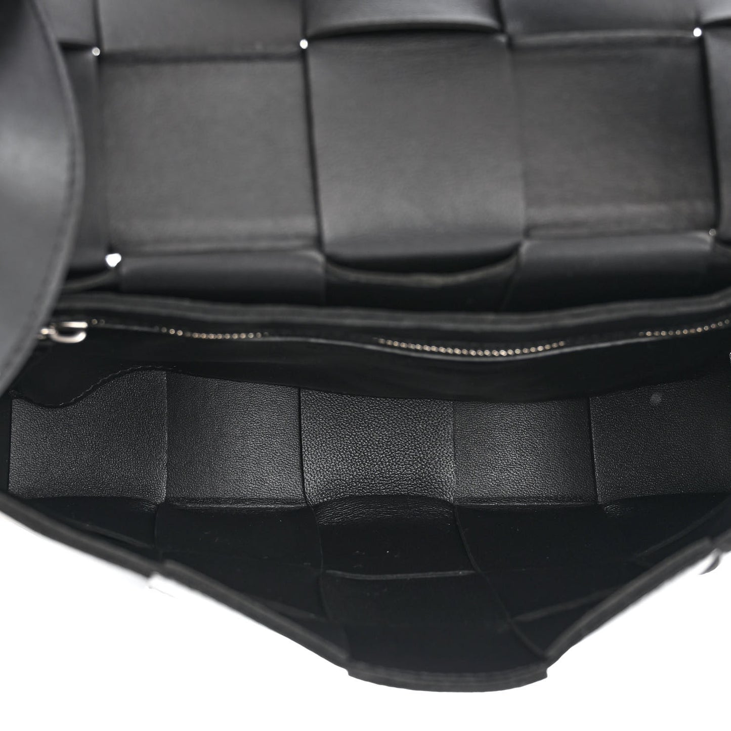 Lambskin Maxi Intreccio Small Cassette Crossbody Bag Black