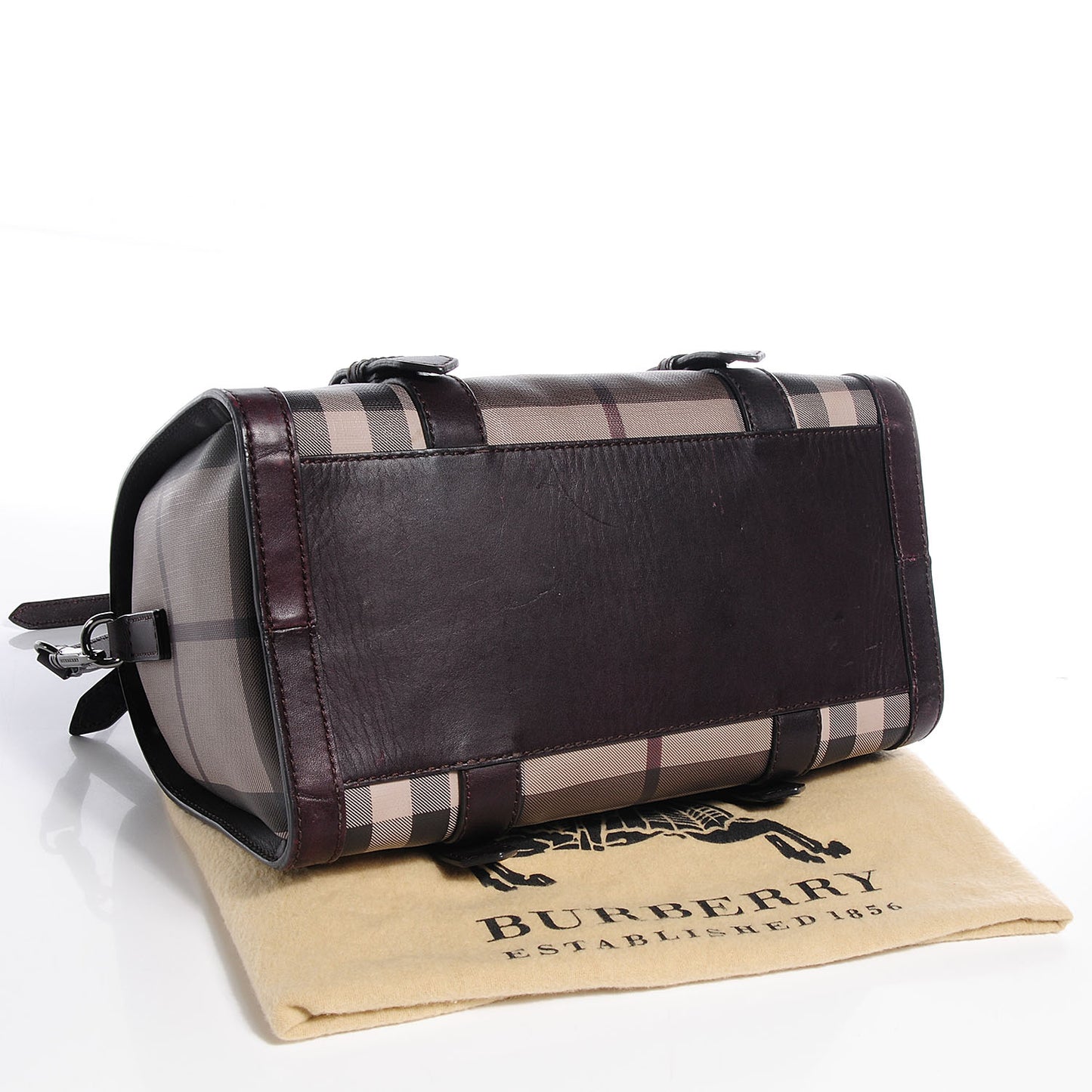 Smoked Check Medium Alchester Bowling Bag Plum
