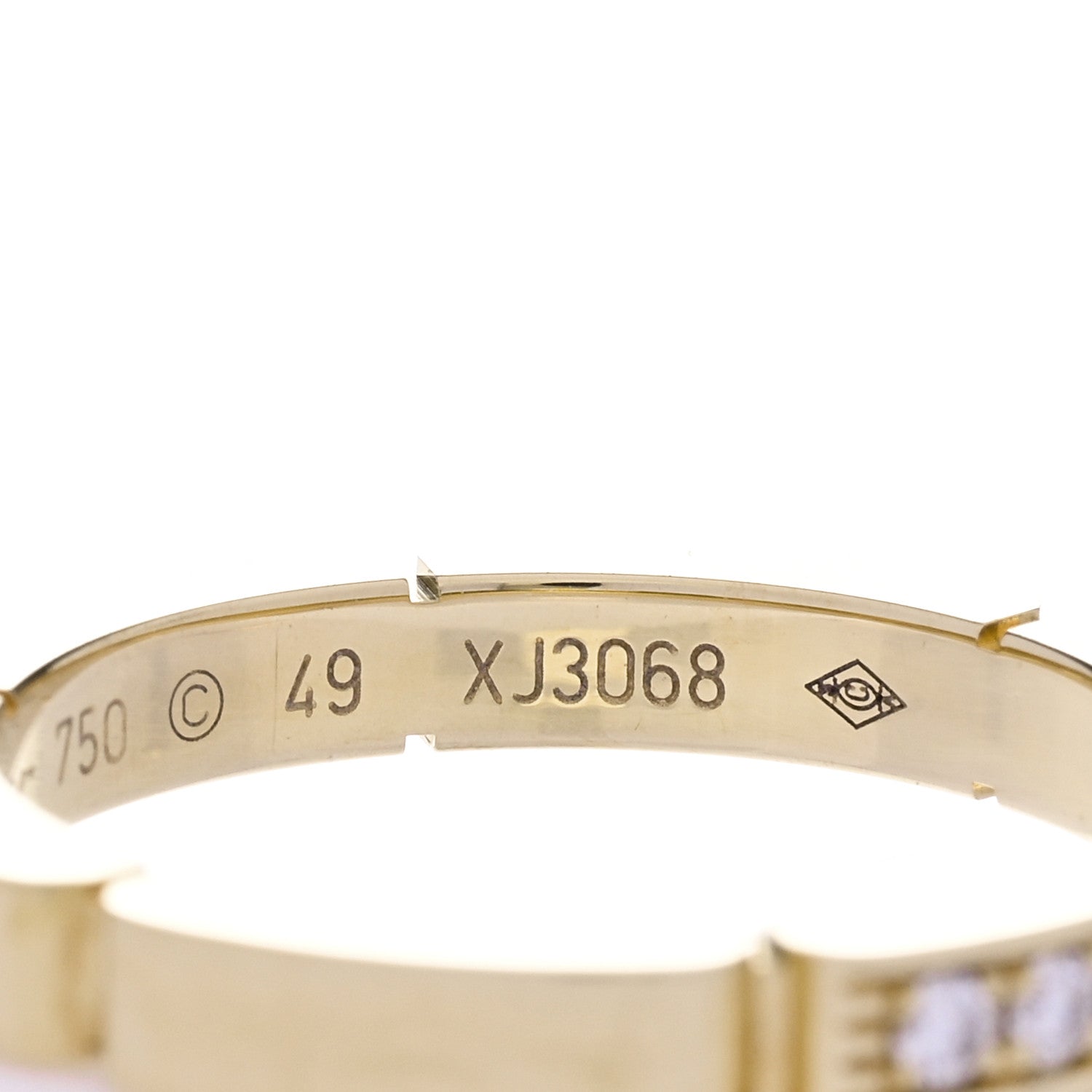 Cartier 18K Yellow Gold Diamond Maillon Panthere Wedding Band Ring 49 4.75 5 of 6