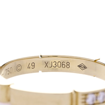 Cartier 18K Yellow Gold Diamond Maillon Panthere Wedding Band Ring 49 4.75 5 of 6