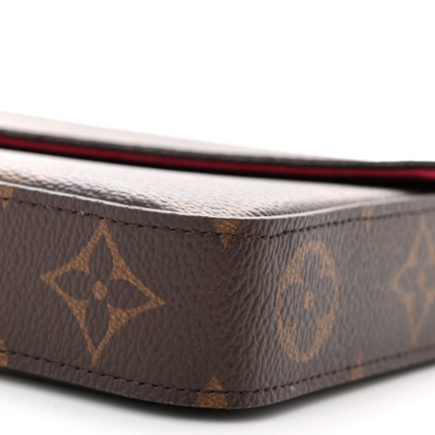 Monogram Pochette Felicie Chain Wallet Fuchsia