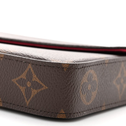 Louis Vuitton Monogram Pochette Felicie Chain Wallet Fuchsia 11 of 12