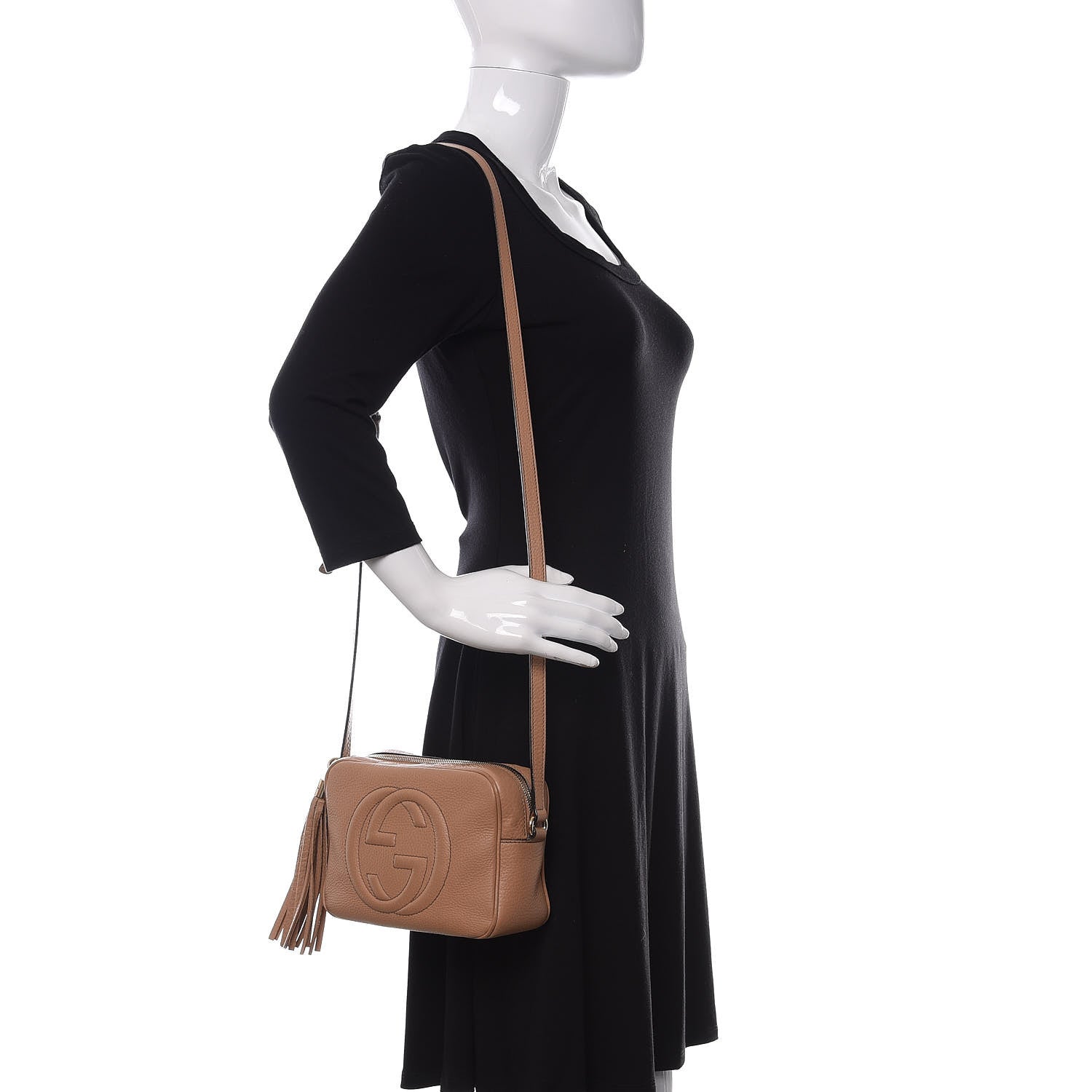 Gucci Pebbled Calfskin Small Soho Disco Bag Rose Beige 2 of 10