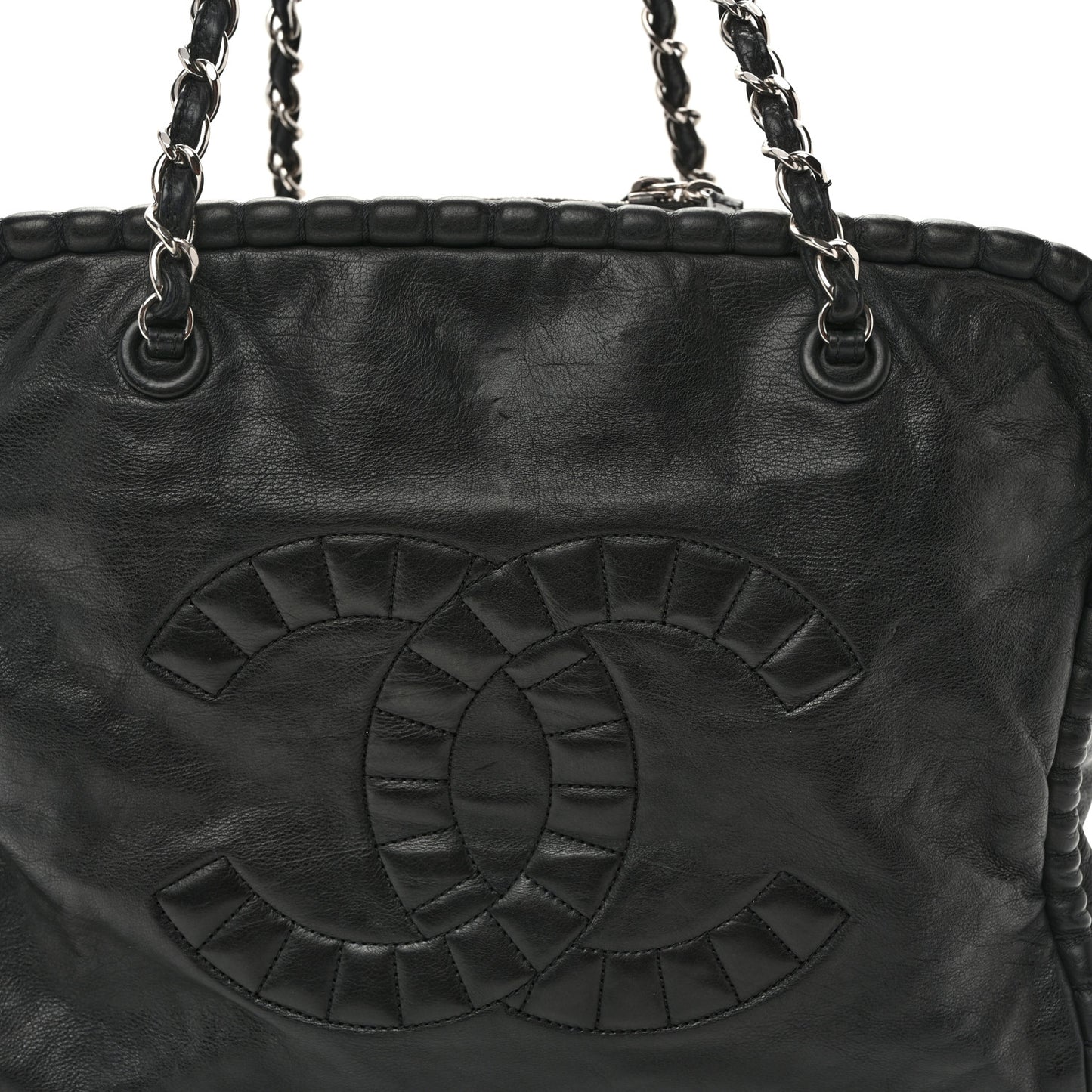 Calfskin On the Bund Tote Black