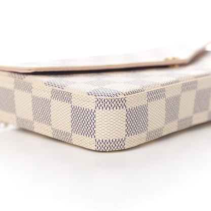 Louis Vuitton Damier Azur Pochette Felicie Chain Wallet Rose Ballerine 7 of 10