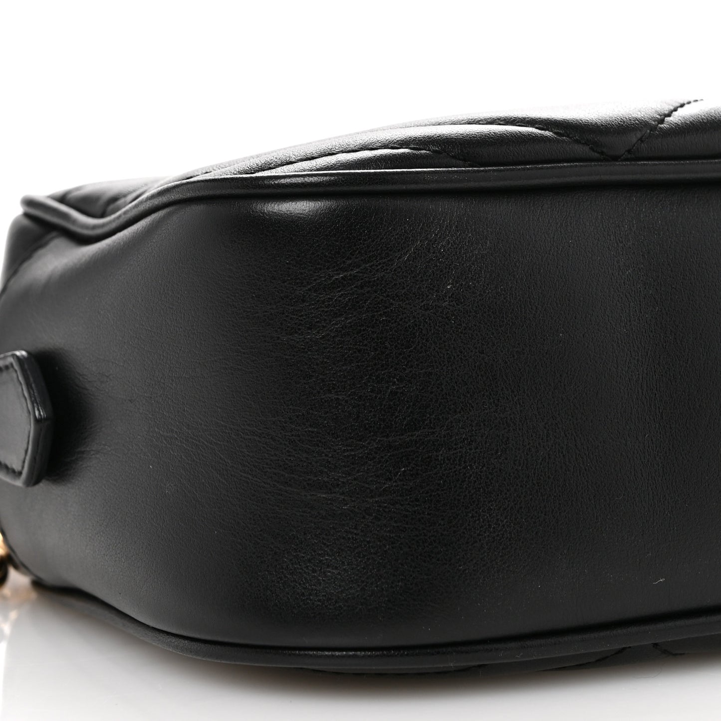 Calfskin Matelasse Small GG Marmont Chain Shoulder Bag Black