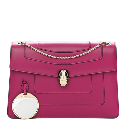Bulgari Calfskin Serpenti Forever Crossbody Bag Plum 1 of 9