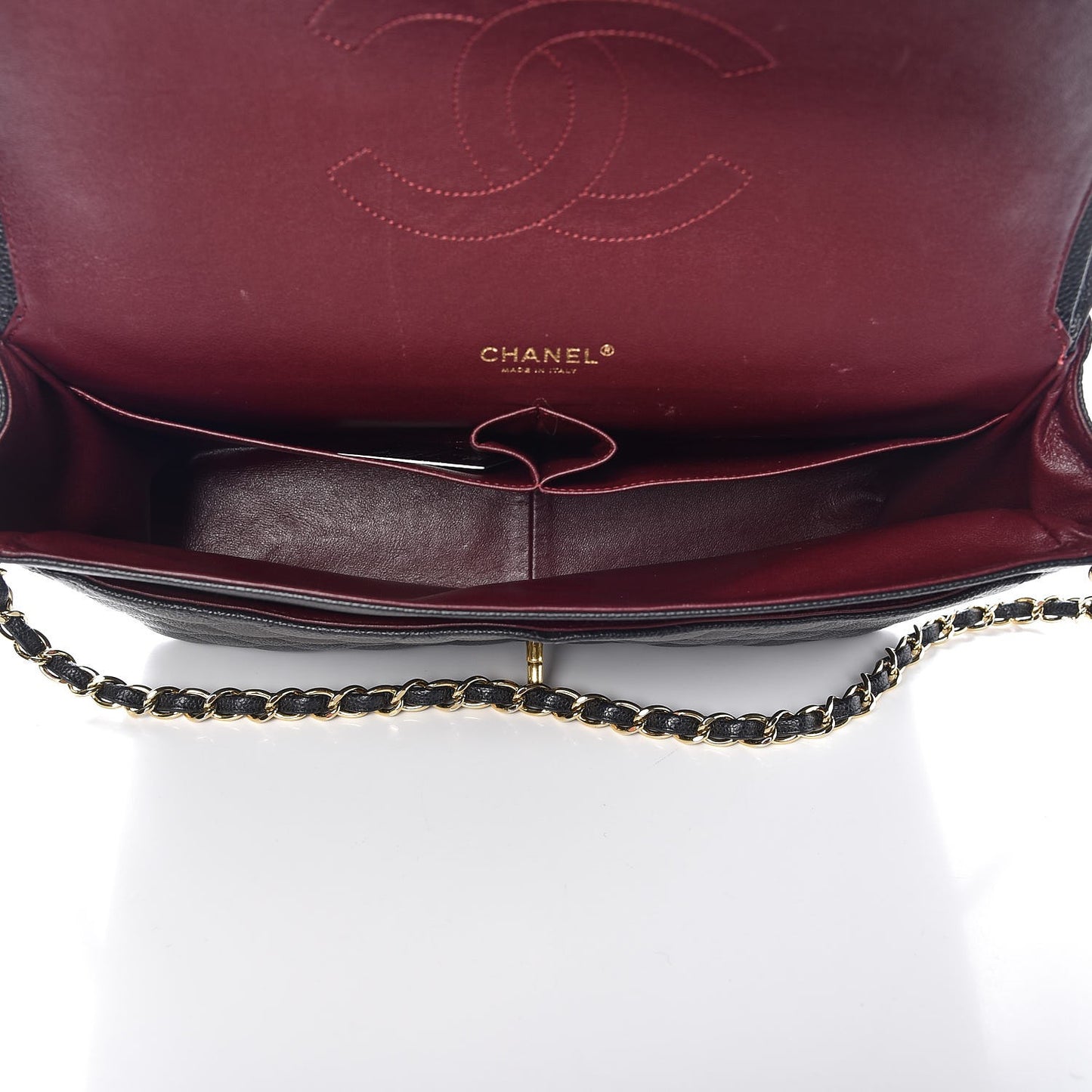 Caviar Quilted Maxi Double Flap Black