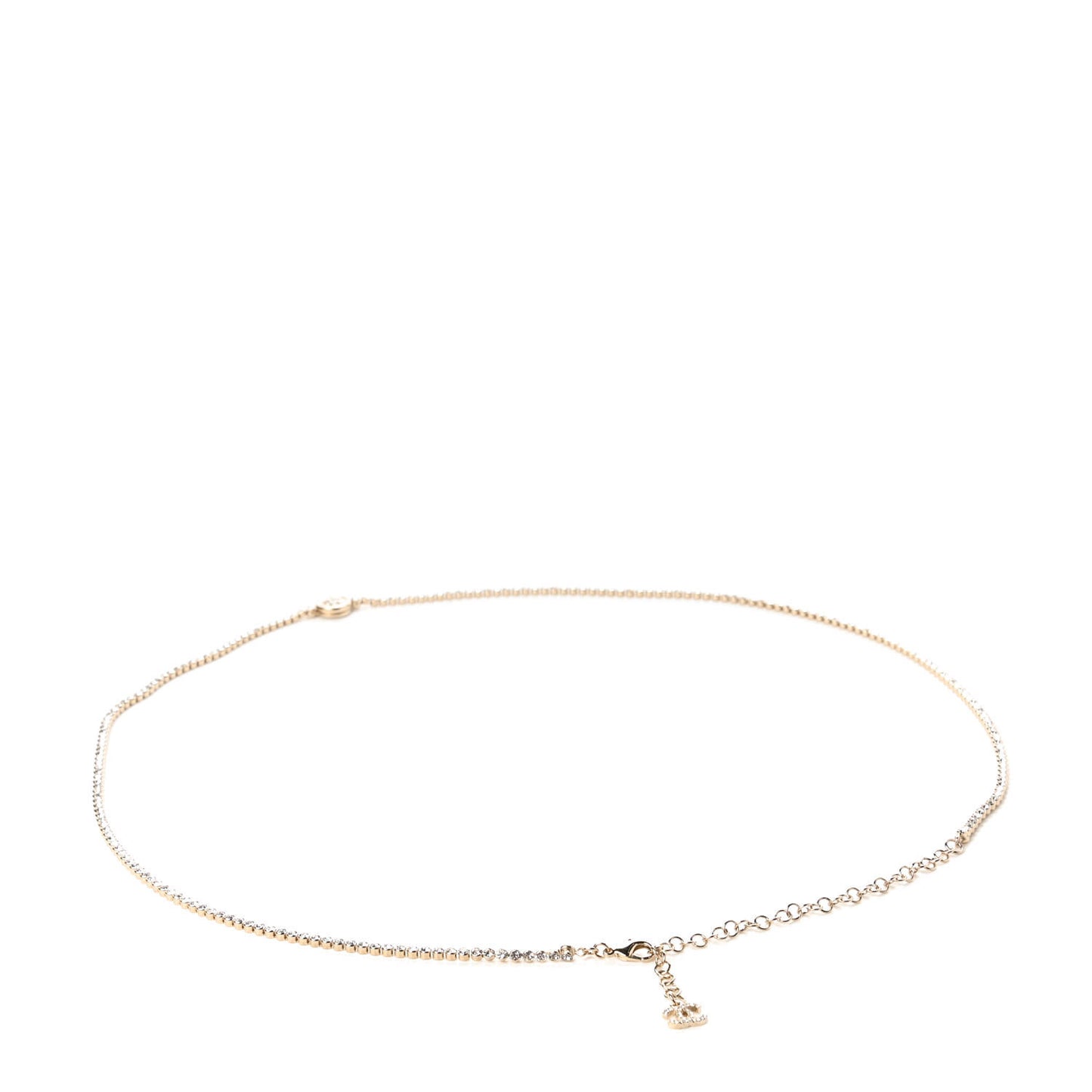 Crystal CC Chain Belt Gold