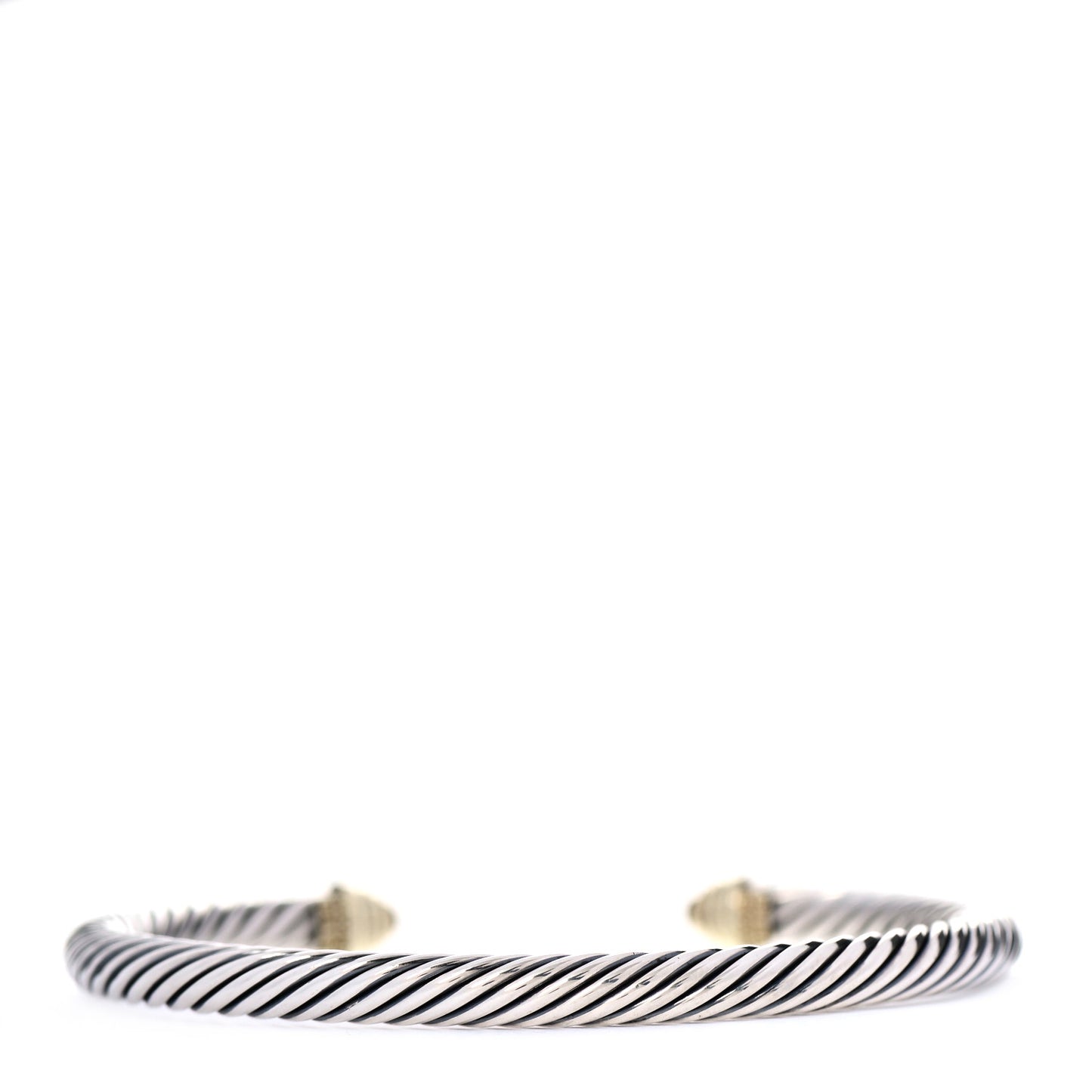 Sterling Silver 14K Yellow Gold 5mm Cable Classics Bracelet