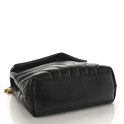 Saint Laurent Calfskin Y Quilted Monogram Small Loulou Chain Satchel Black 4 of 8