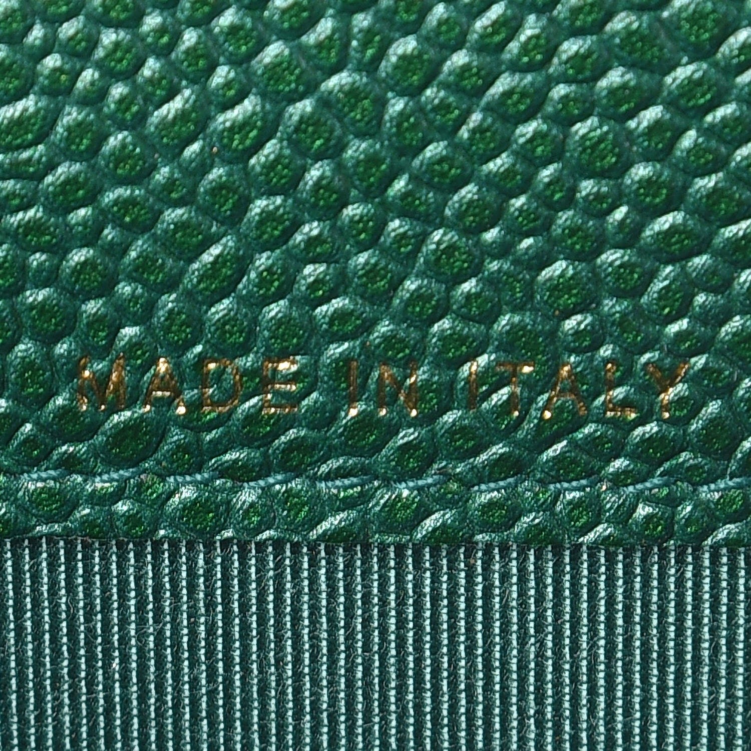 Chanel Metallic Caviar Quilted Card Holder Green 6 of 9