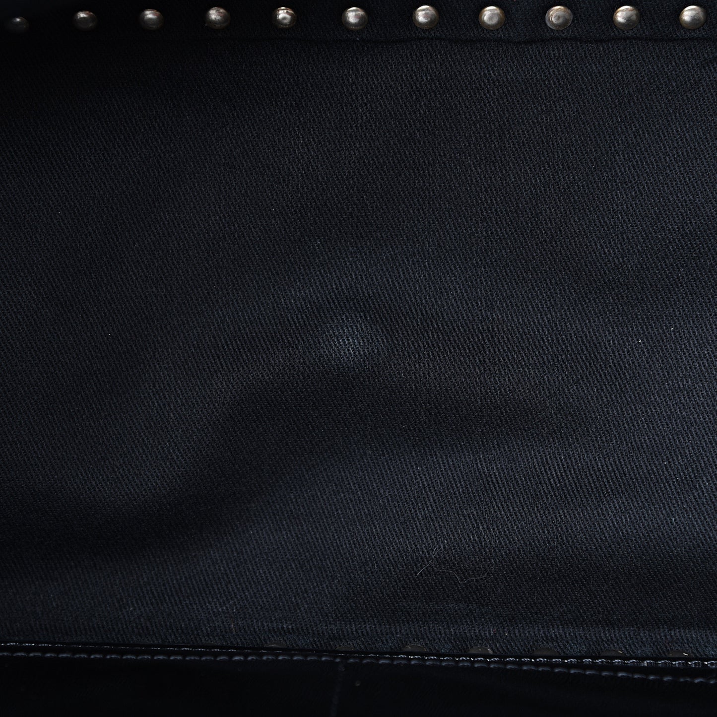 Patent Medium Rockstud Tote Black