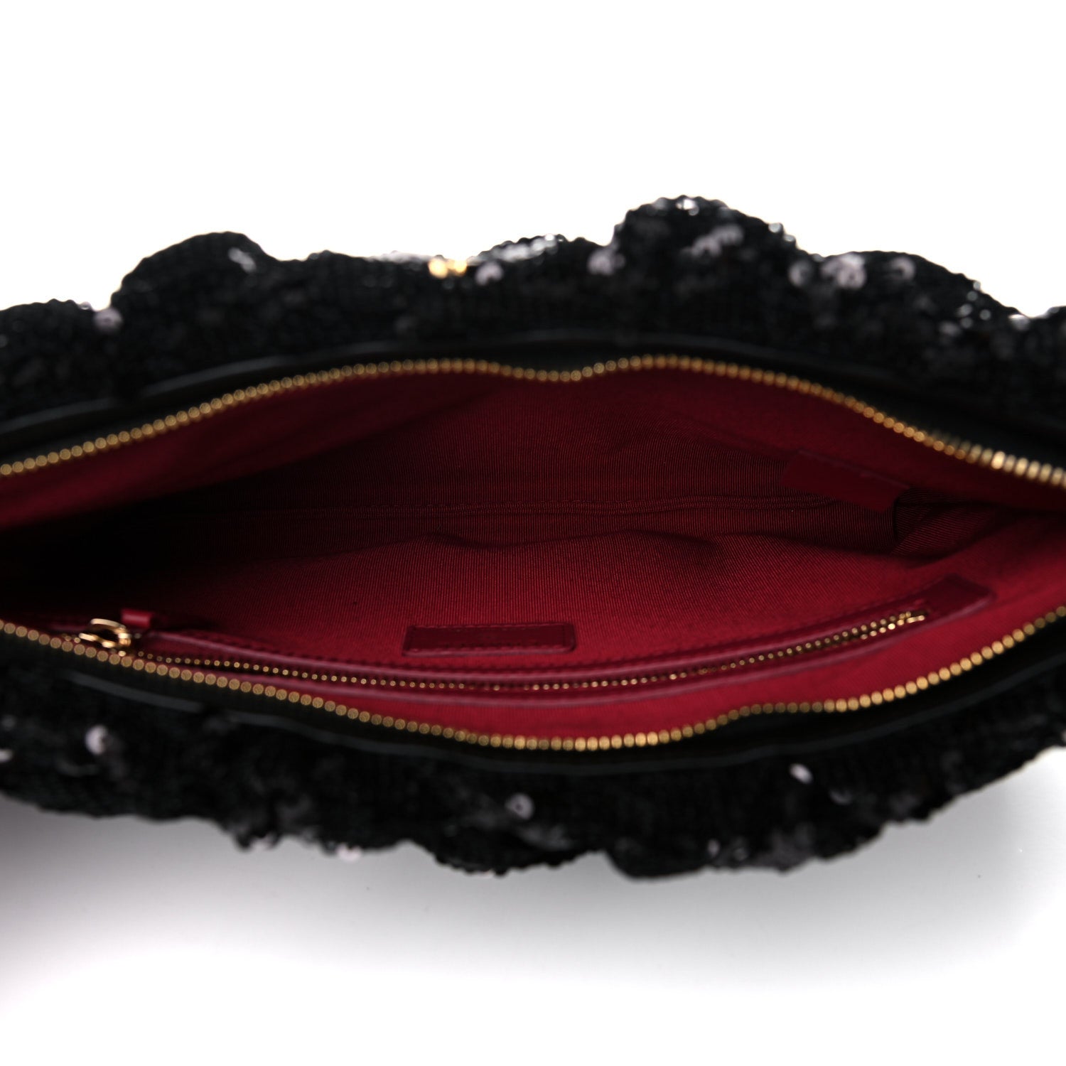 Chanel Sequins Quilted Large Chanel 19 Pouch Black 5 of 11
