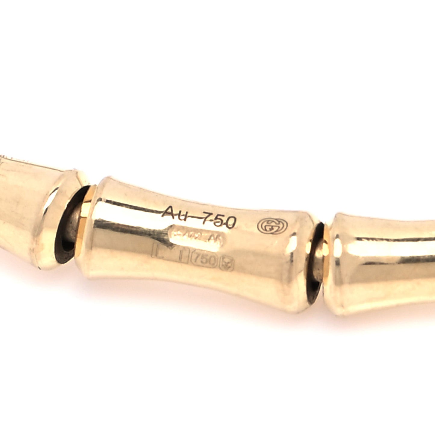 18K Yellow Gold Small Bamboo Spring Bracelet