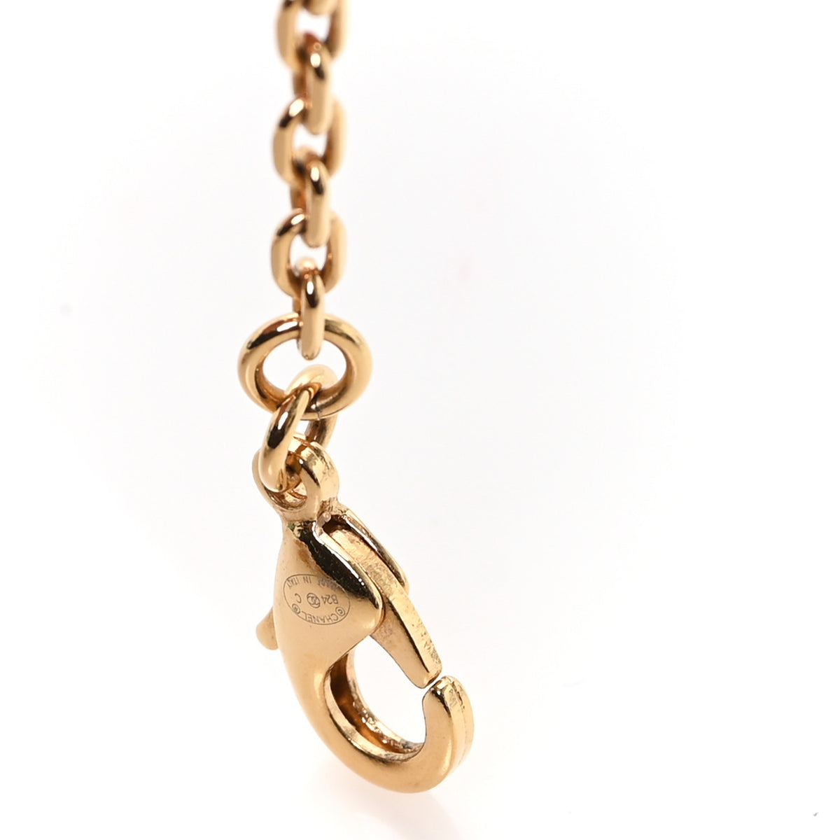 Chanel Metal Crystal Pearl CC Star Gold Pearly White 4 of 5