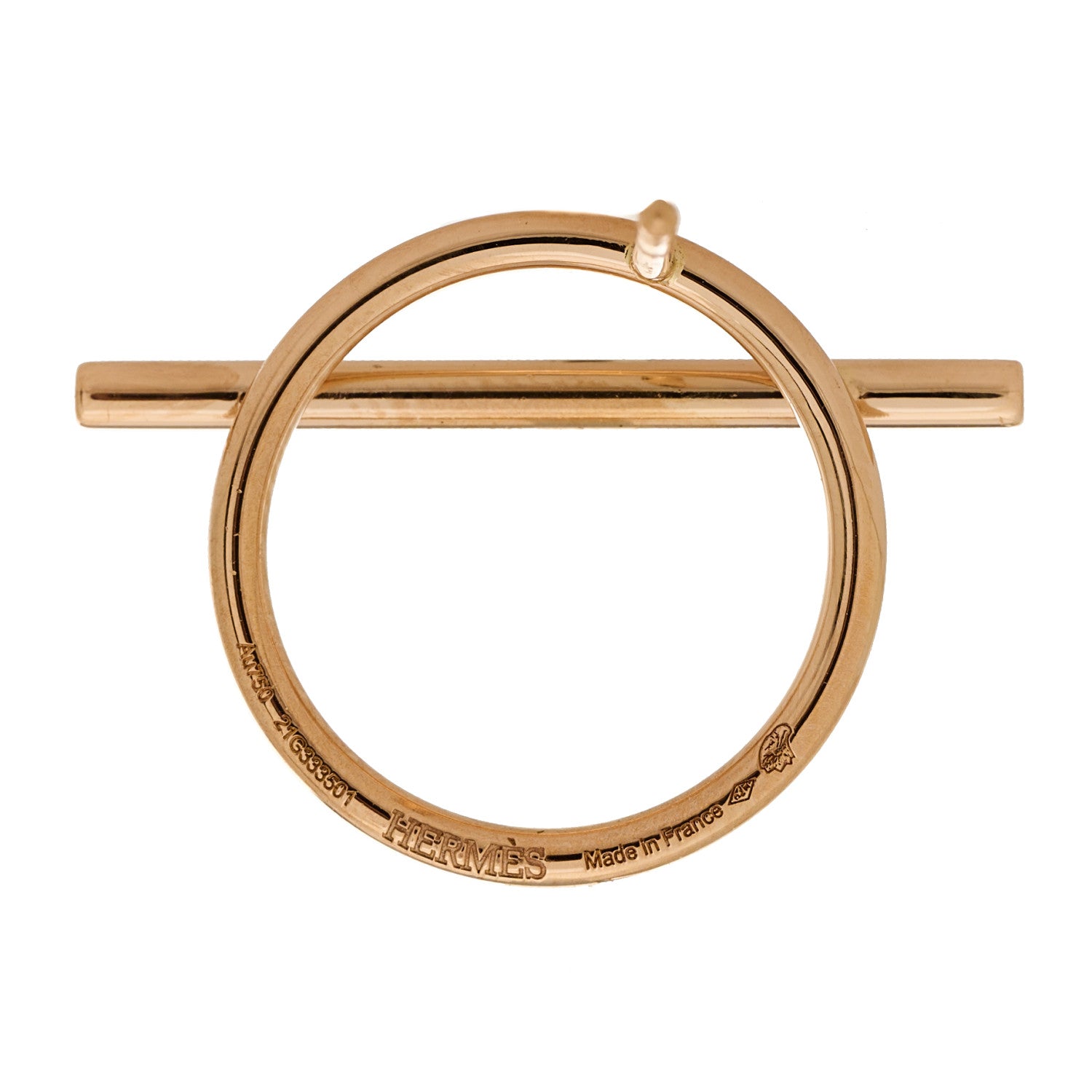 Hermes 18K Rose Gold MM Echappee Earrings 4 of 5