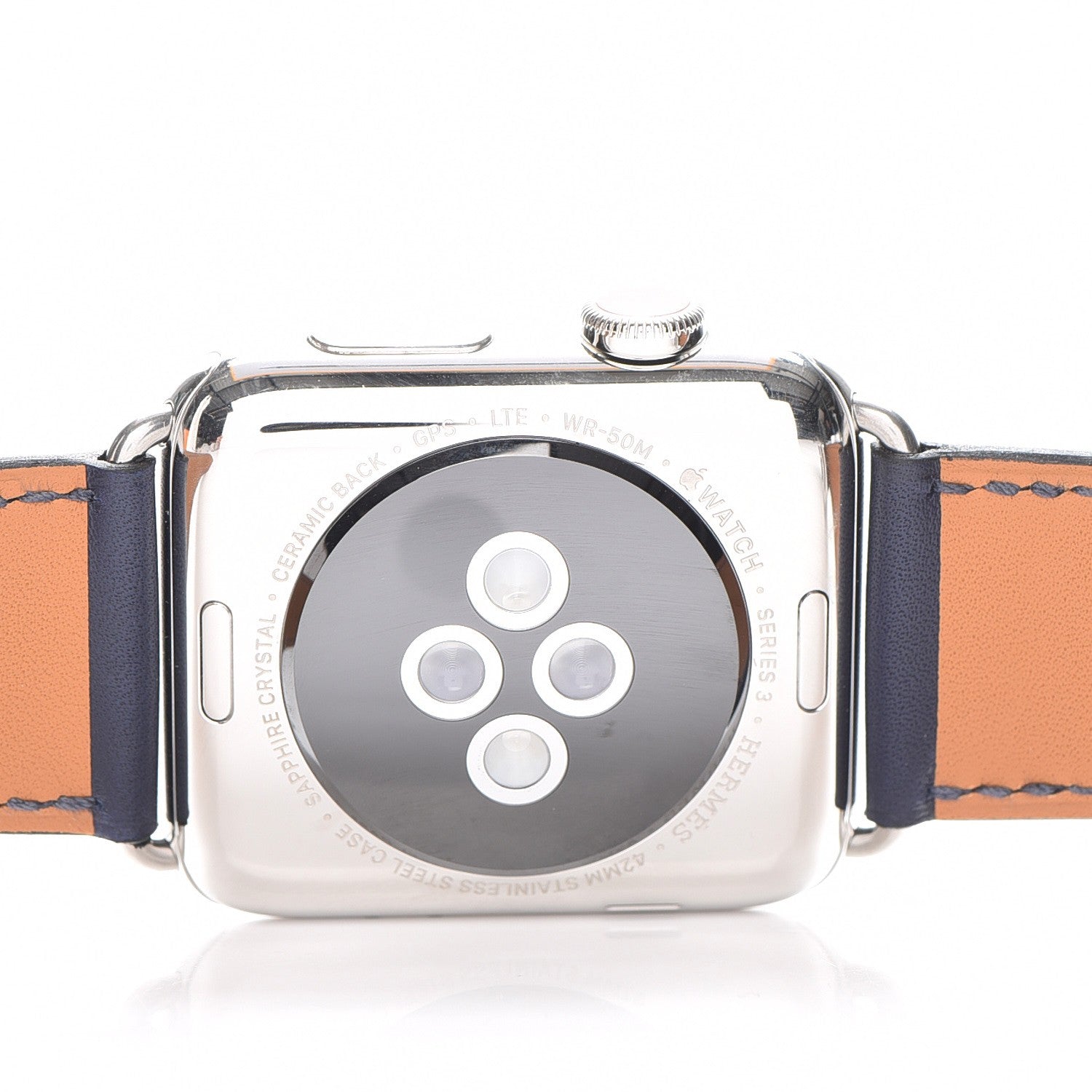 Hermes Gala 42mm Series 3 Apple Watch Eperon d’Or Bleu Marine 2 of 13