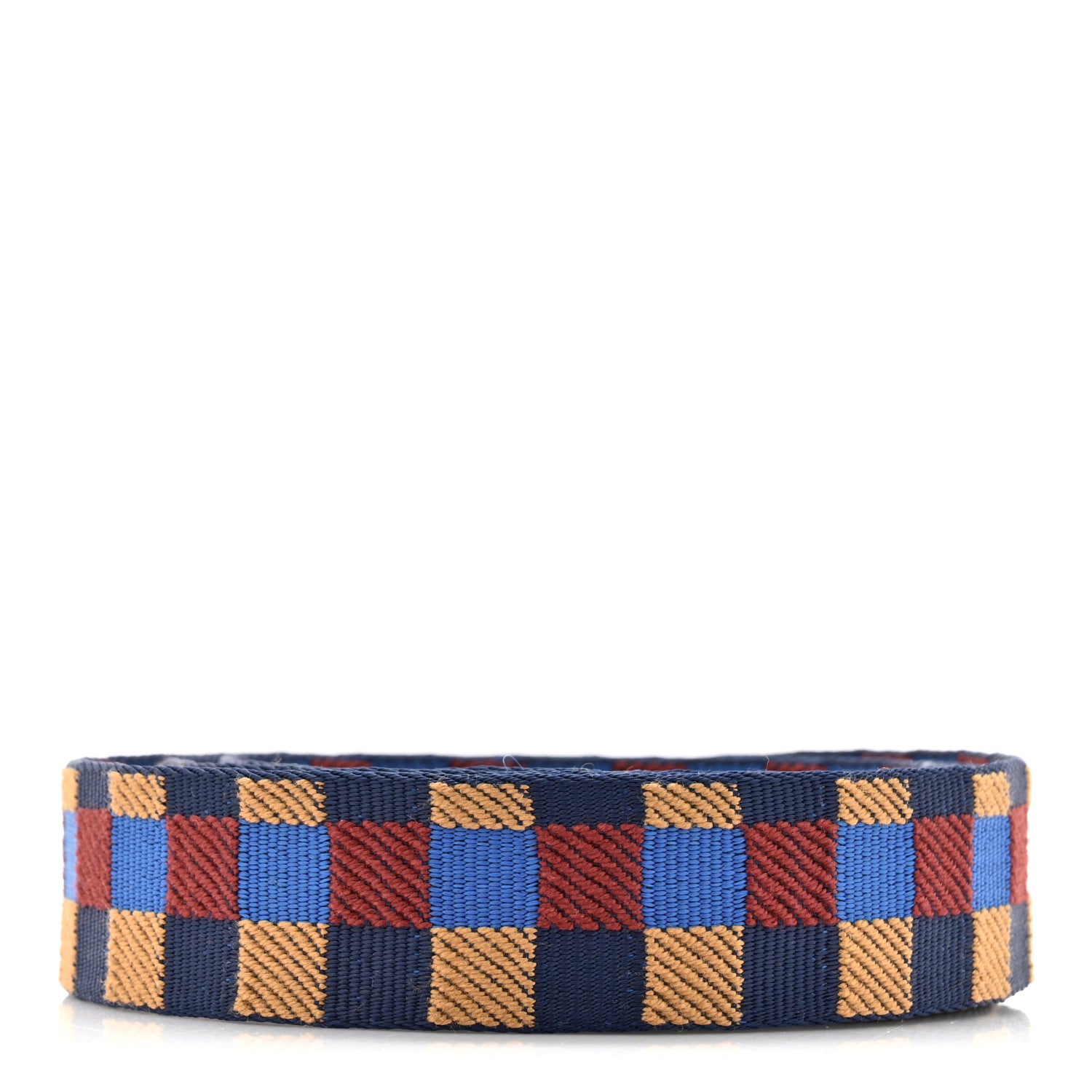 Hermes Toile Swift 25mm Maxi Quadrille Shoulder Strap Bleu Billard Biscuit Rouge H Black 2 of 5