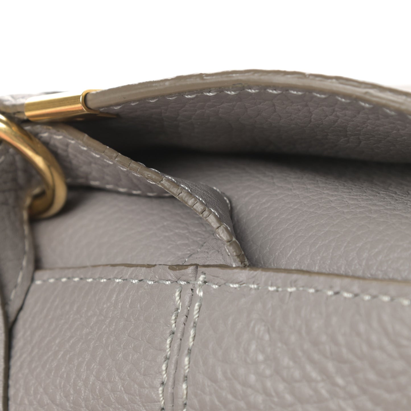 Calfskin Medium Marcie Round Crossbody Bag Cashmere Grey