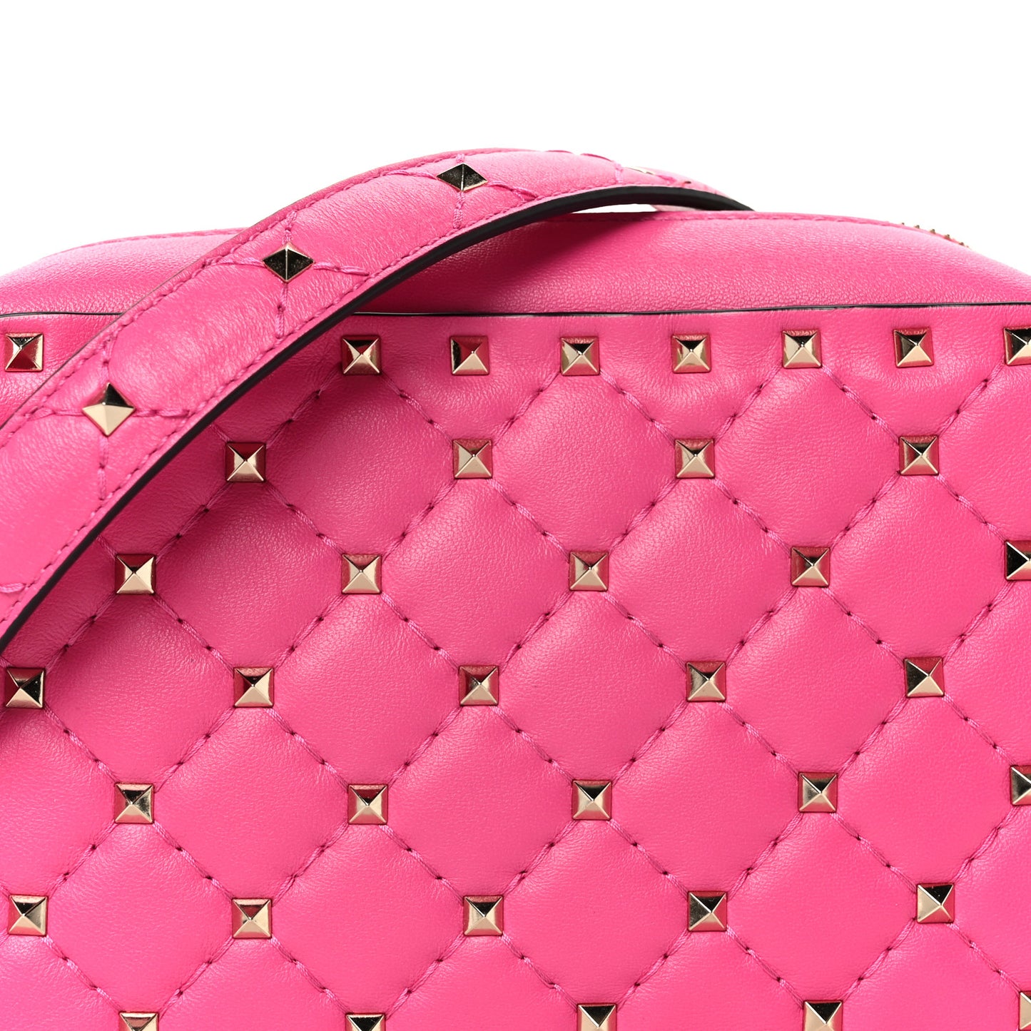 Nappa Rockstud Spike Camera Crossbody Bag Blossom