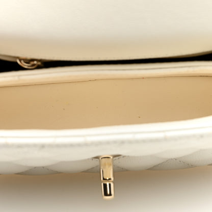 Chanel Caviar Quilted Extra Mini Coco Handle Flap White 5 of 10