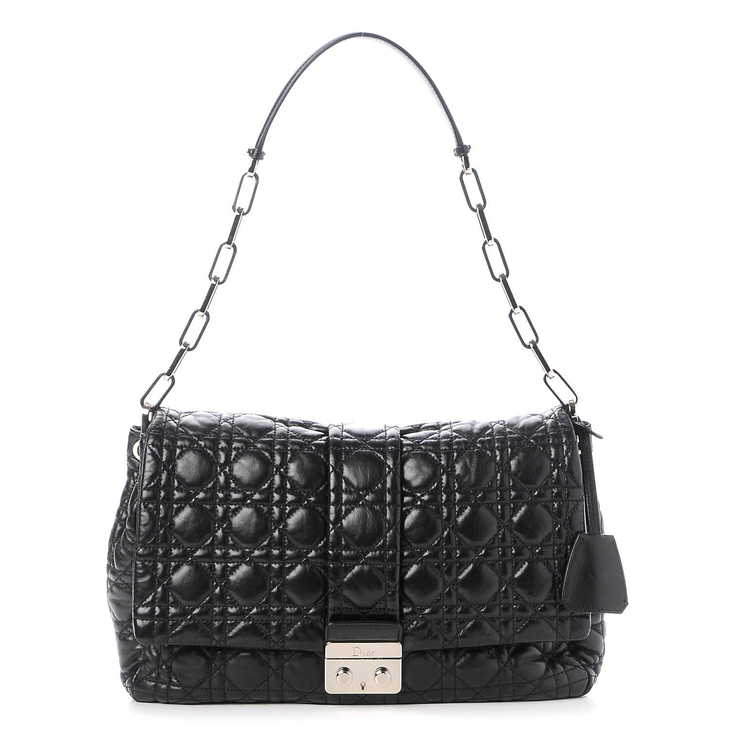 Christian Dior Lambskin Cannage Large New Lock Flap Black 1 of 7