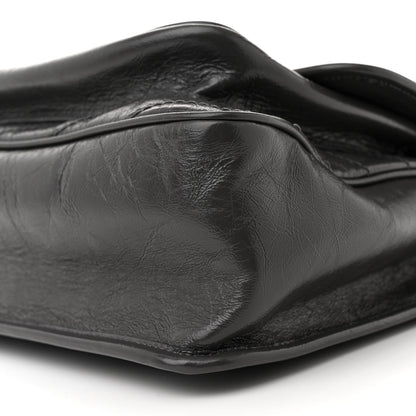 Saint Laurent Crinkled Calfskin Matelasse Monogram Large Niki Chain Satchel Fog 10 of 10