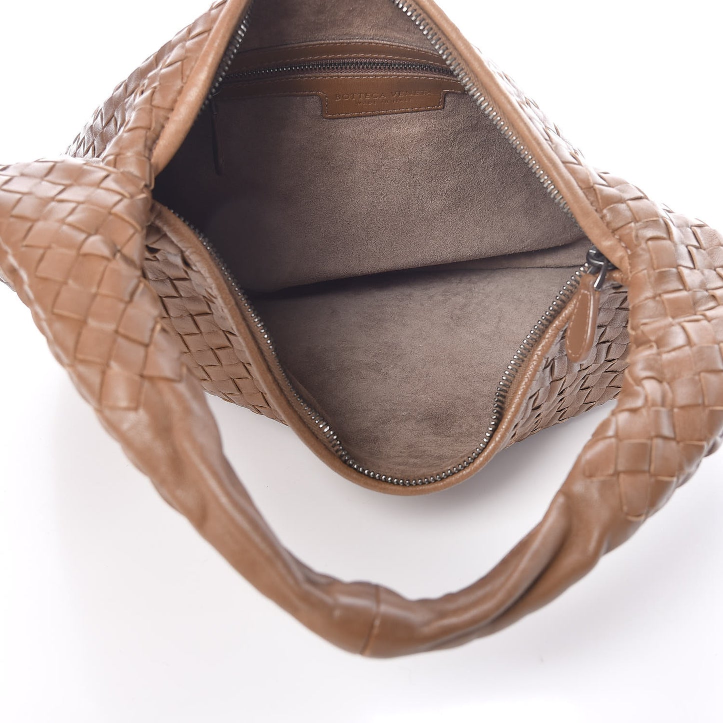 Nappa Intrecciato Medium Veneta Hobo Maple
