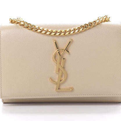 Saint Laurent Grain De Poudre Small Monogram Kate Satchel Nude Powder 8 of 12