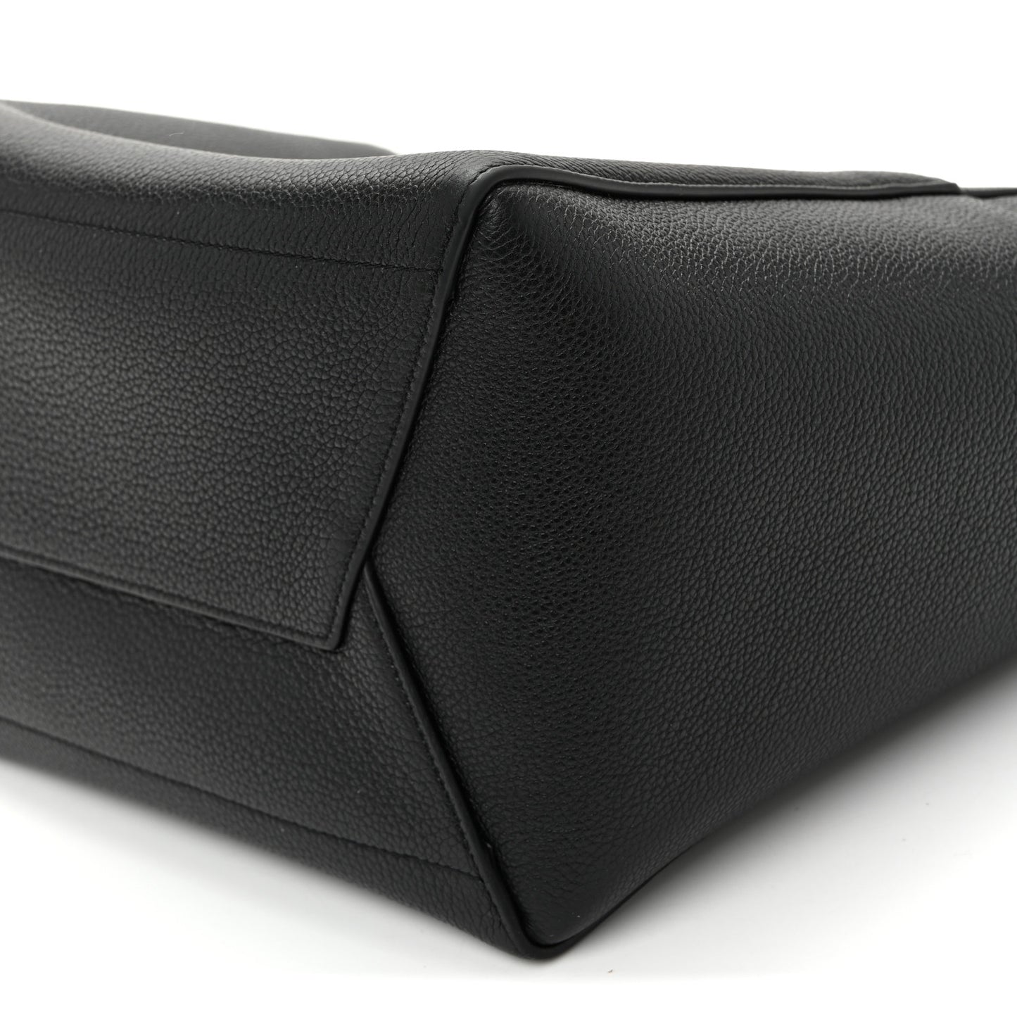 Soft Grained Calfskin Sangle Bucket Bag Black