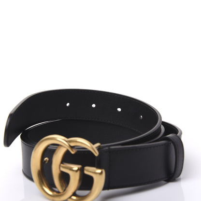 Gucci Calfskin Double G 30mm Belt 95 38 Black 3 of 5