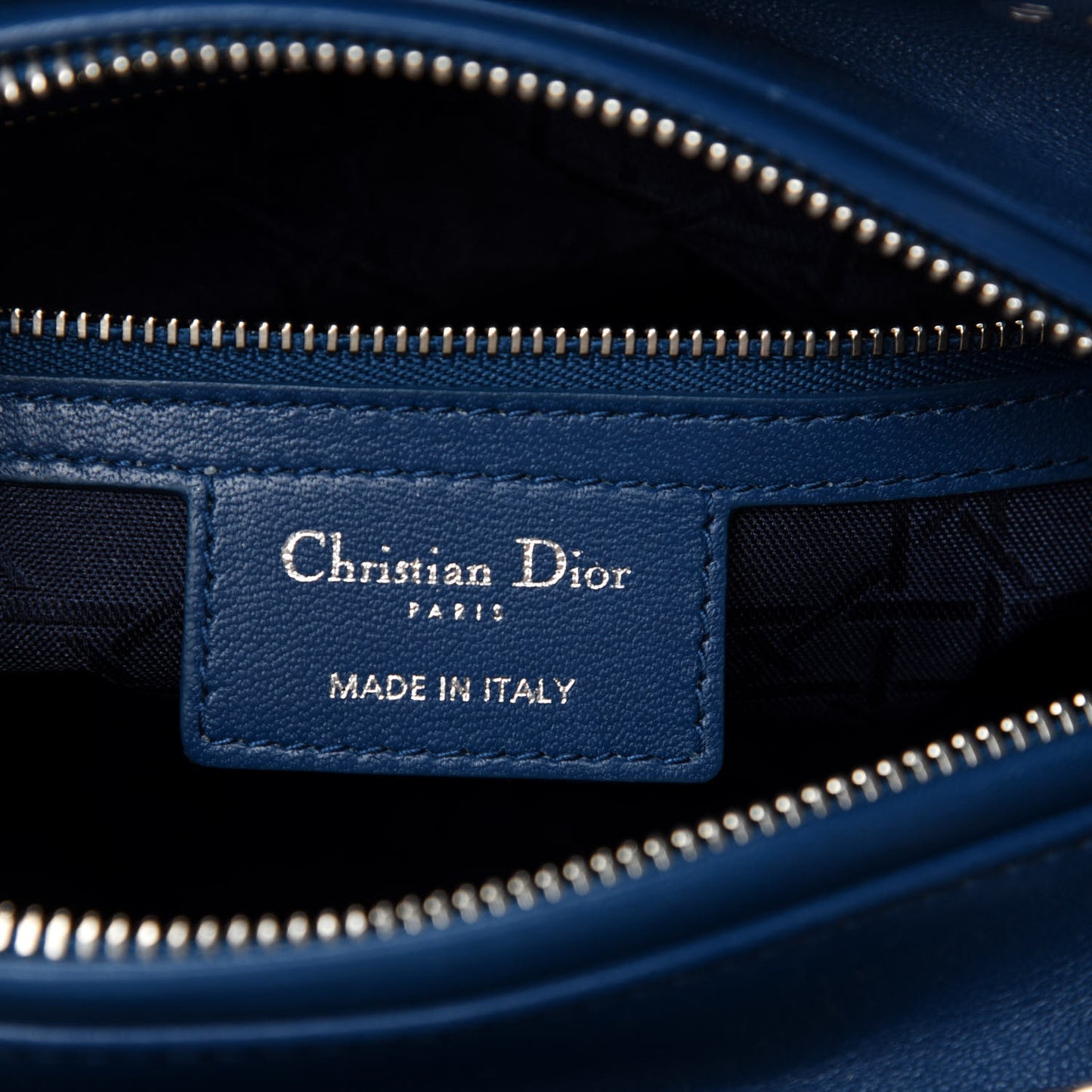 Lambskin Cannage Medium Lady Dior Blue