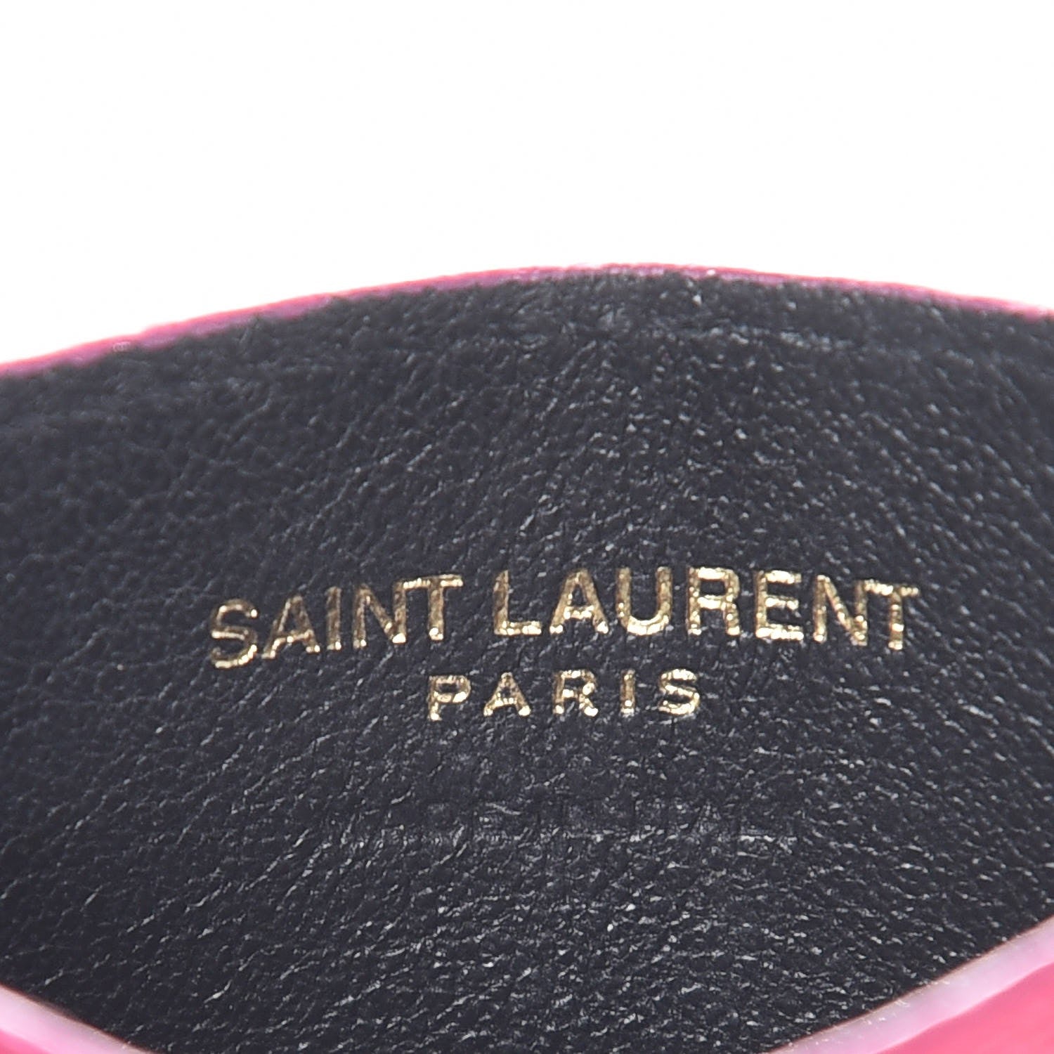 Saint Laurent Grain De Poudre Matelasse Chevron Monogram Credit Card Case Bubblegum 5 of 7