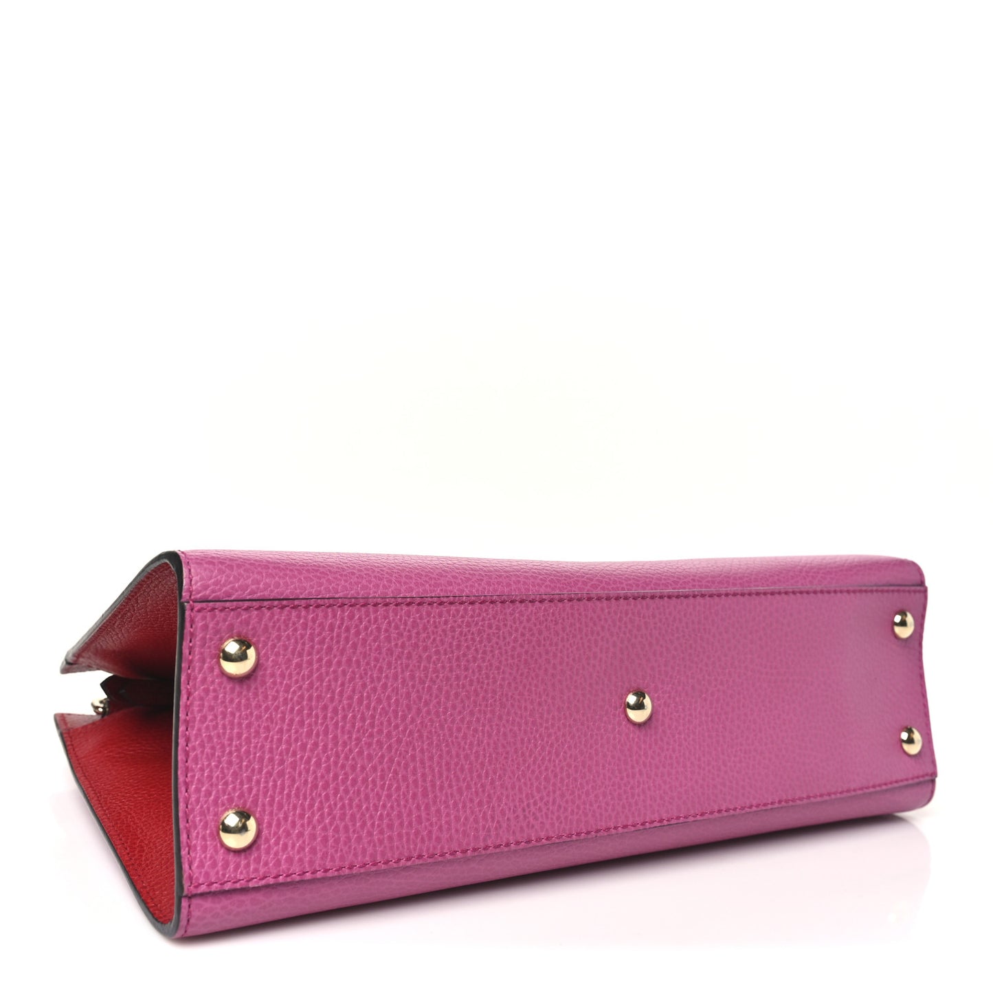 Dollar Calfskin Medium Soho Top Handle Satchel New Rosette Hibiscus Red