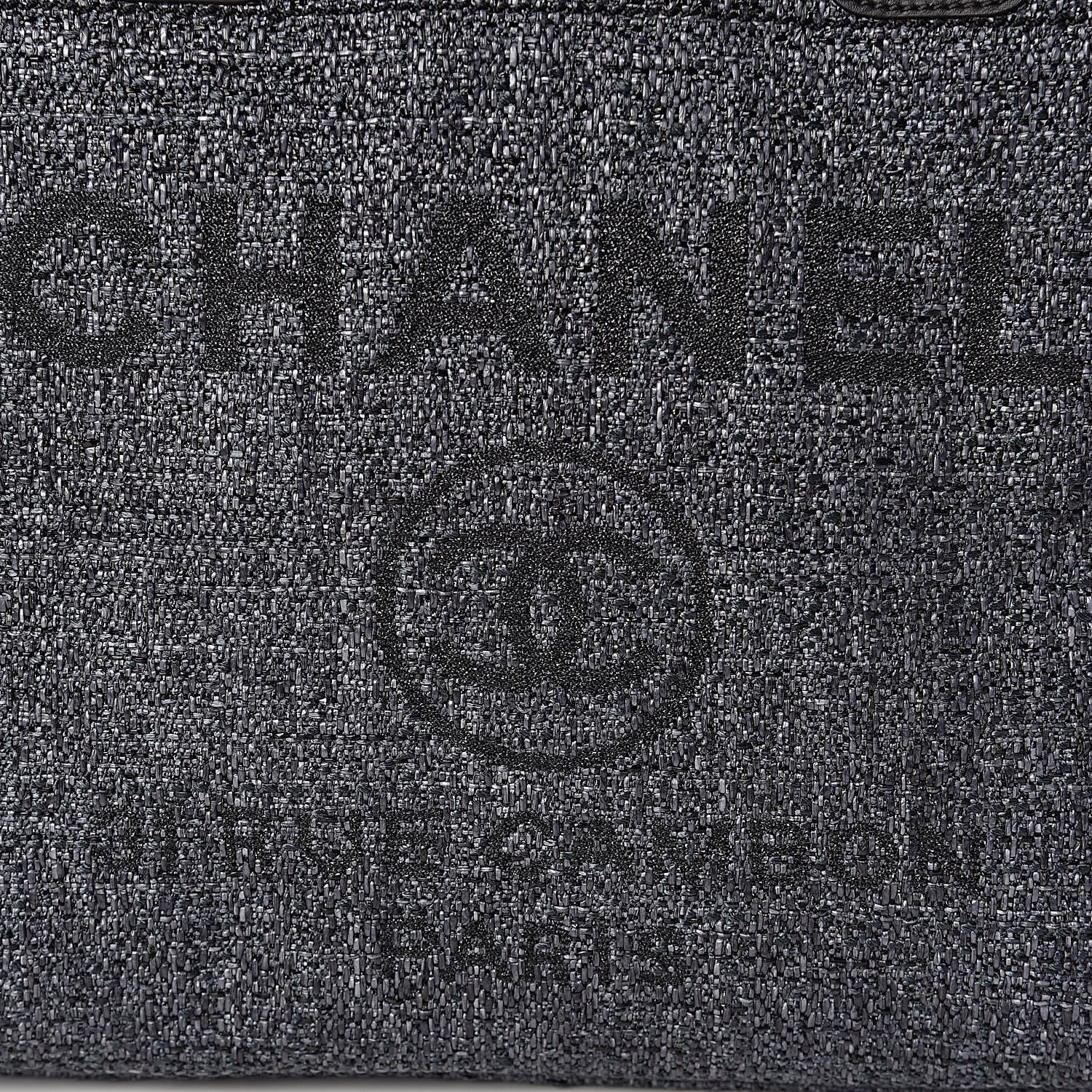 Chanel Woven Straw Raffia Mini Deauville Tote Black 10 of 16