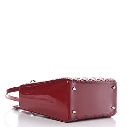 Christian Dior Patent Cannage Medium Lady Dior Red 4 of 10