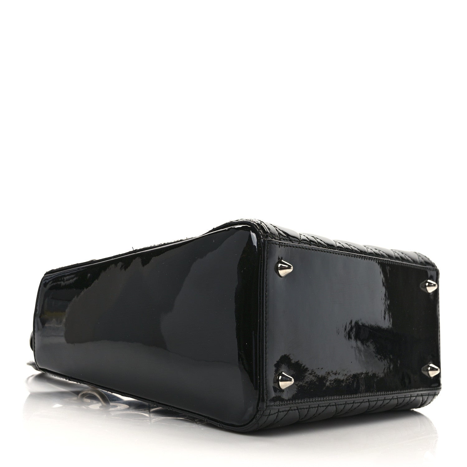 Christian Dior Patent Cannage Medium Lady Dior Black 4 of 12
